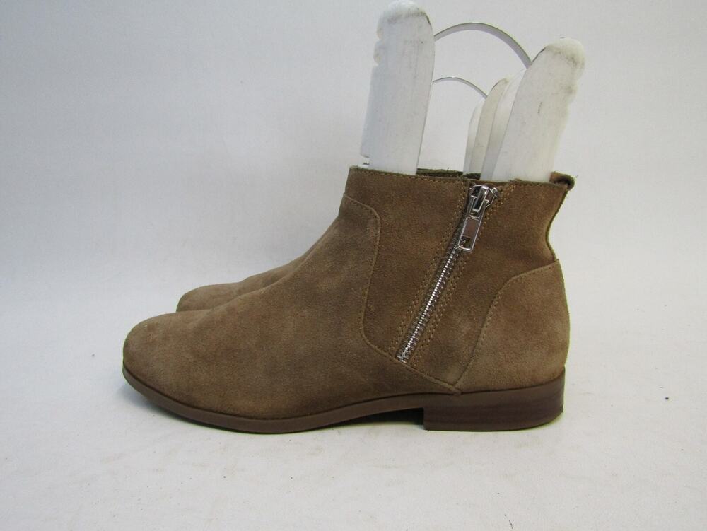 Sole society Womens Size 7 M Brown Suede Zip Ankle Fashion Boots Bootie